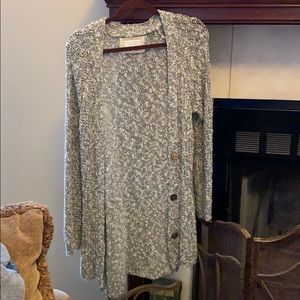 Anthropologie grey long cardigan